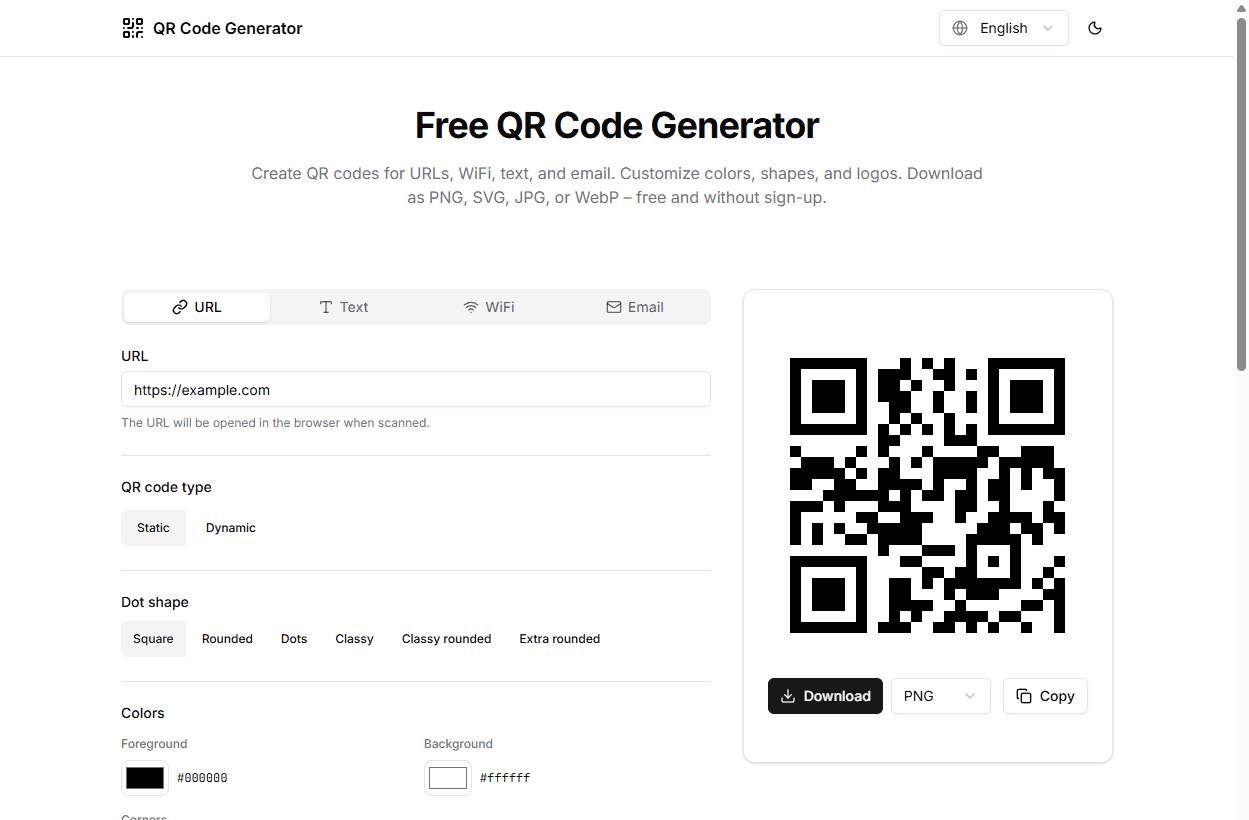 qrgen.dev project screenshot